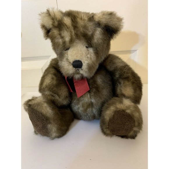 Russ Toy Company Bombay Danny‎ Faux Mink Teddy Bear 14 Inch Brown - Picture 2 of 8